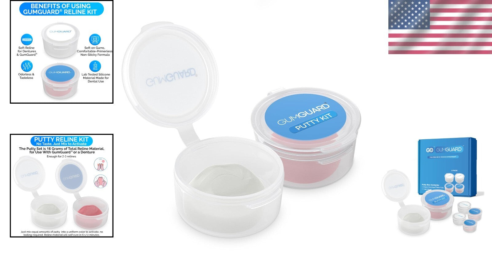 Versatile Denture Reline Set - Self-Curing Silicone for Custom Comfort & Fit