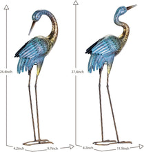 Load image into Gallery viewer, Nestled Elegance: Set of 2 Lifelike Garden Crane Statues - Durable Outdoor Decor