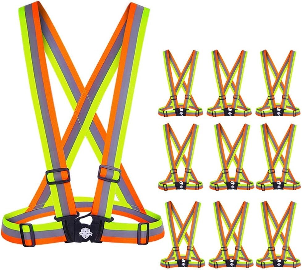 Lightweight Reflective Safety Vests in Yellow & Orange - Perfect for Active Use