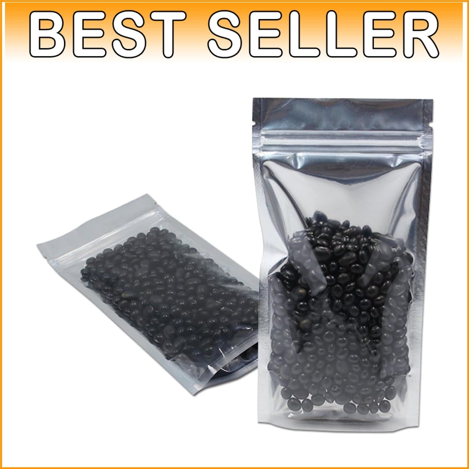 Clear Front 1000 Count Heat Seal Mylar Bags – Ideal for Snacks, Coffee & More