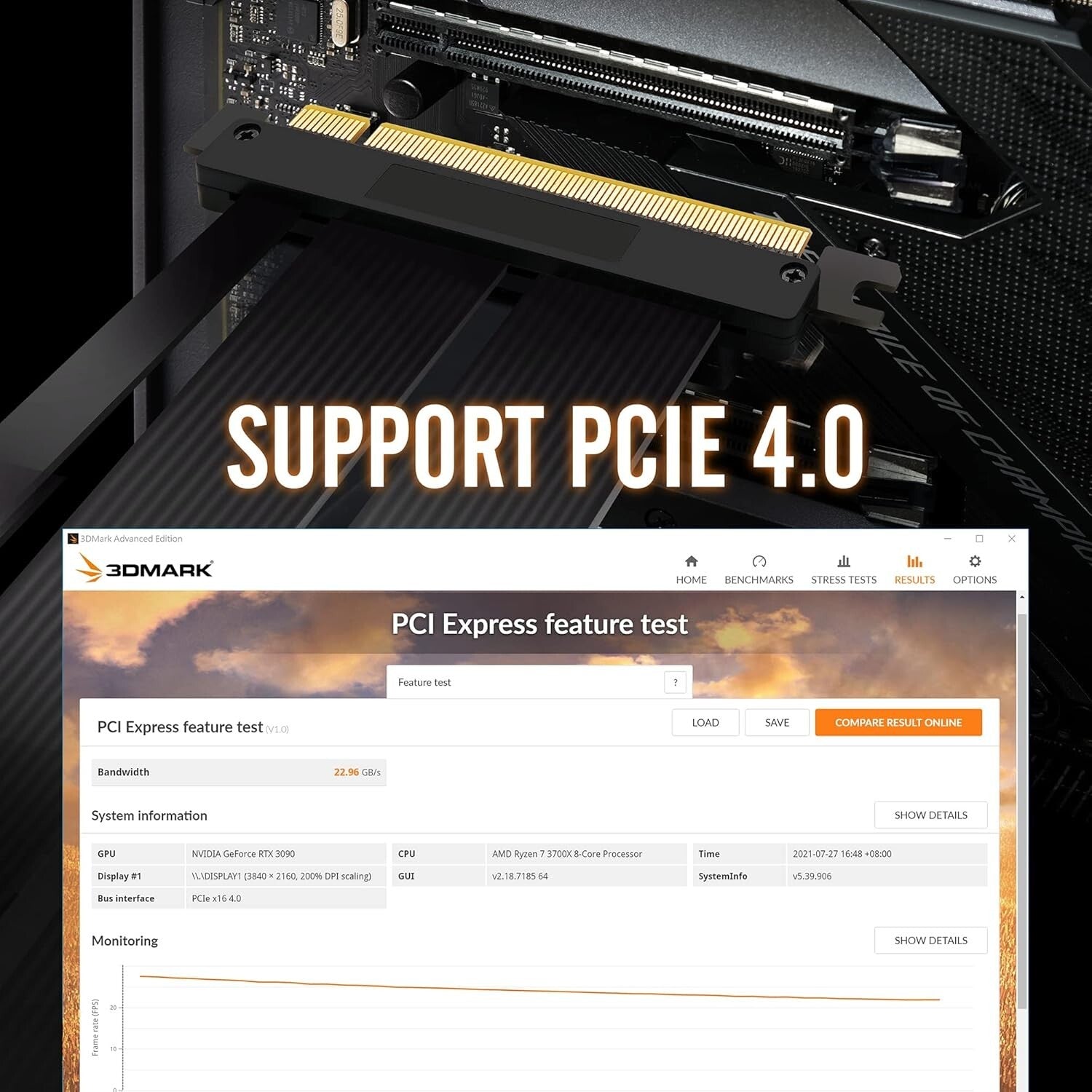 Vertical GPU Mount with ARGB LED & PCIe 4.0 Riser Cable – Showcase Your Graphics