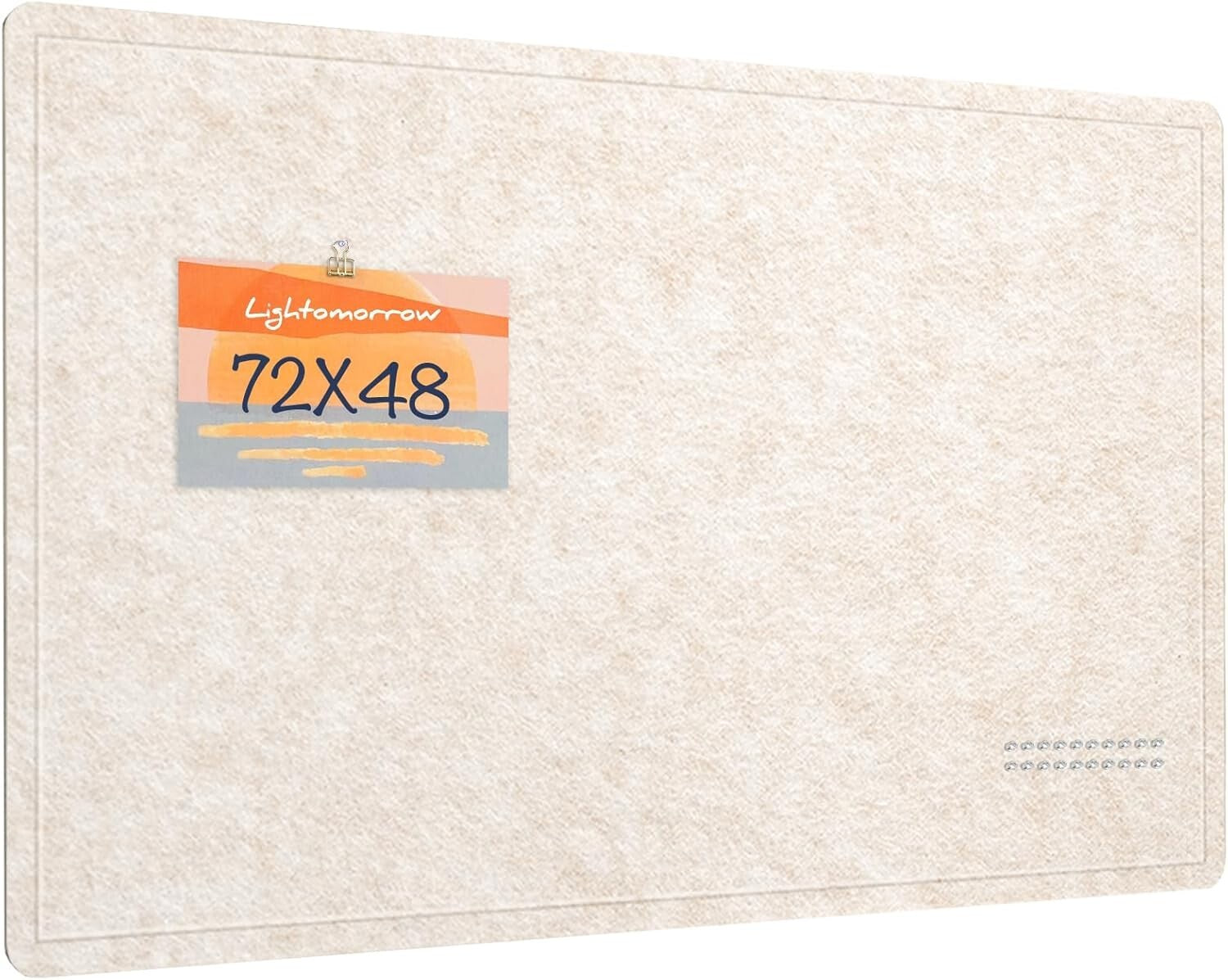 Elegant Frameless Large Felt Pin Board - 6' x 4' Decorative Display Board