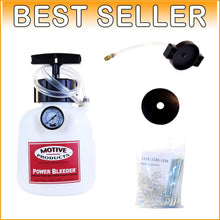 Load image into Gallery viewer, Motive Power Bleeder - 2-Quart Tank &amp; Round Adapter for Efficient Fluid Removal
