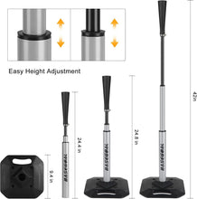 Load image into Gallery viewer, Professional Quality Batting Tee - Flexible Top &amp; Adjustable Height 24.5-42"