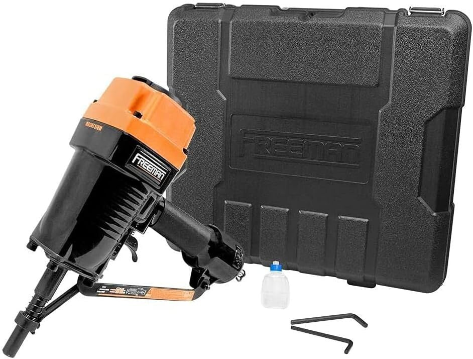 Pneumatic 3" Single Pin Concrete Nailer with Case - Heavy-Duty Tool for Pro Use