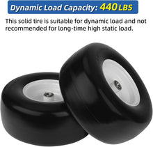 Load image into Gallery viewer, Premium 6 Solid Flat-Free Lawn Mower Tire with Smooth Tread &amp; Easy Install Kit