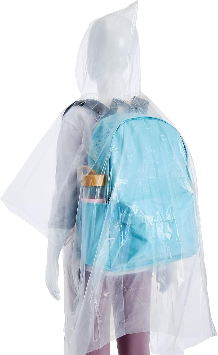 50 Pack Disposable Rainbow Rain Ponchos for Adults - Individually Wrapped