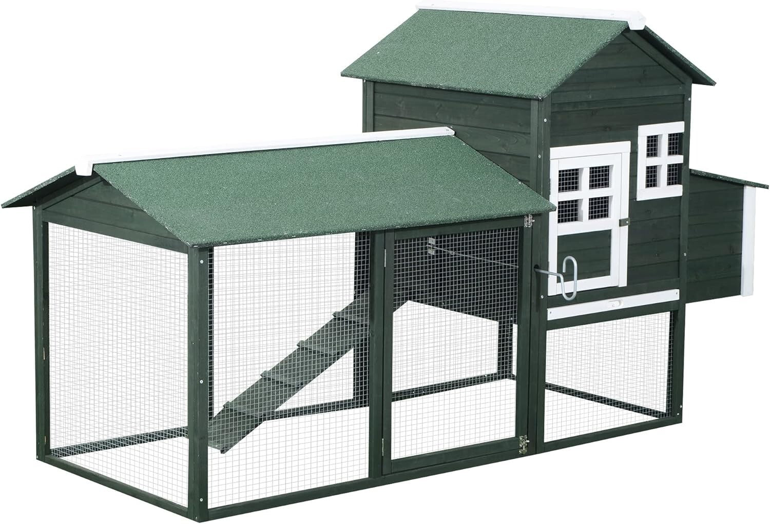 Eco-Friendly 84" Chicken Coop with Water-Resistant Roof - Perfect for All Breeds