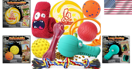 Large Breed Dog Chew Toys: Heavy-Duty 9 Pack for Strong Aggressive Chewers