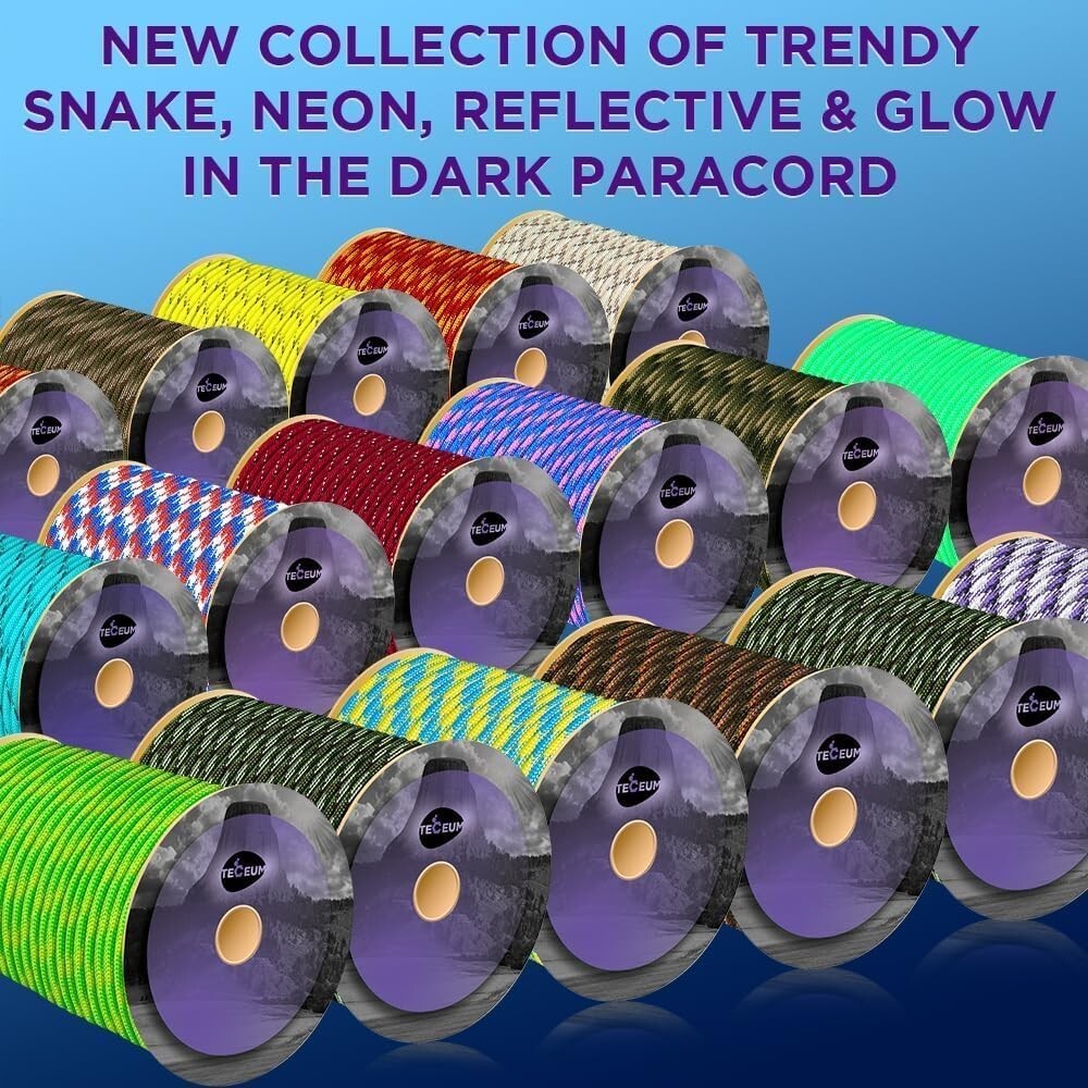 Survival-Grade 1000ft Nylon Rope - Perfect for Outdoor Gear & Craft Projects