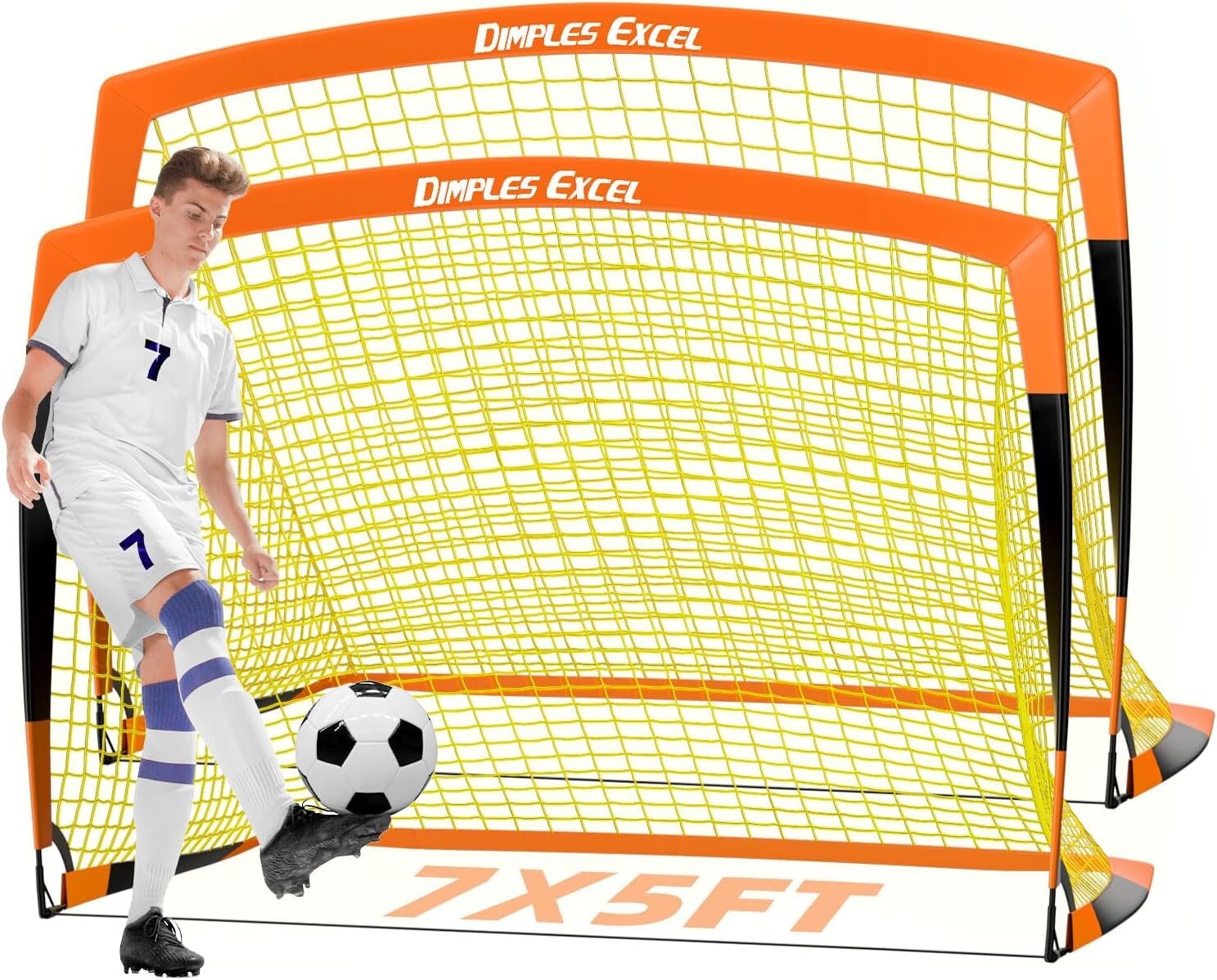 Eco-Friendly Backyard Soccer Goals for Kids | Age 6+ | (3x2.2, 5x3.6 FT)