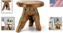 Load image into Gallery viewer, Compact 14" Tree Stump Stool with Unique Shape - Ideal Plant or End Table