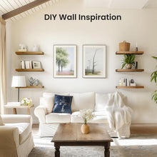 Load image into Gallery viewer, Set of 3 Rustic Brown Floating Shelves with Invisible Brackets for Home Decor