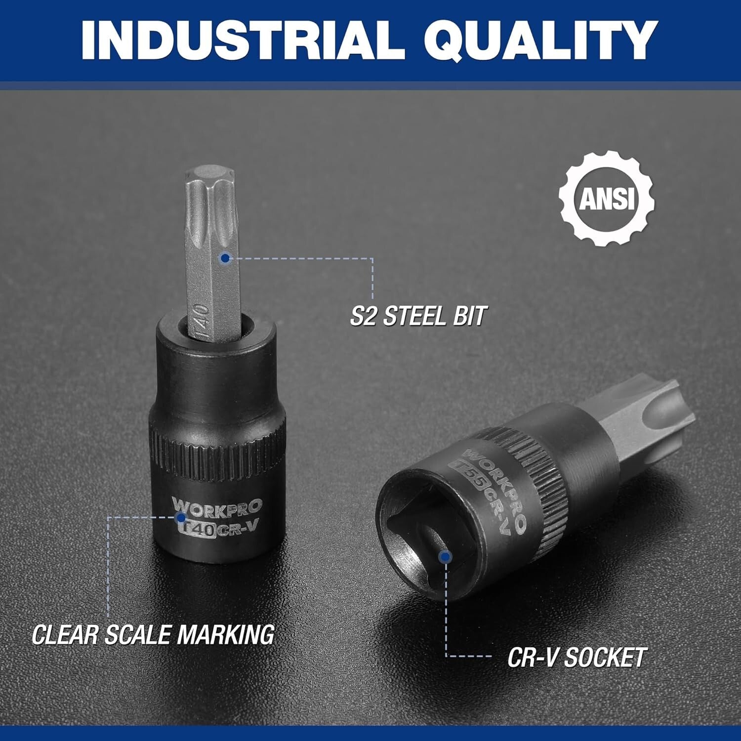 Versatile 60-Piece Torx Socket Set for Automotive and DIY Projects - Gift-Ready