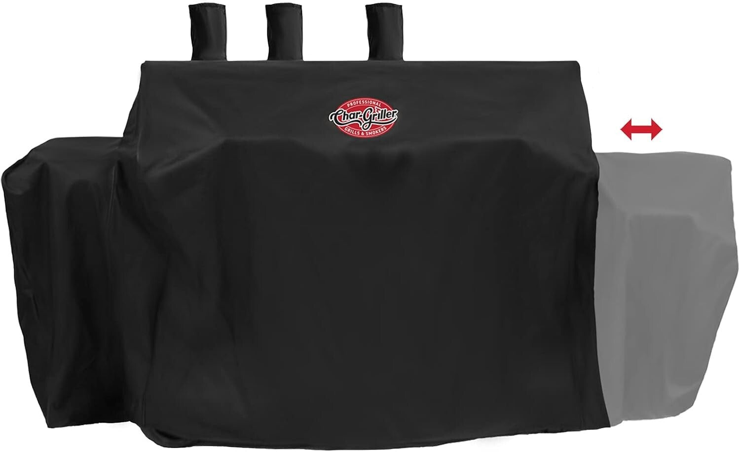 Expandable Black Outdoor Grill Cover – Weather-Resistant 3-Burner Design 29x65in