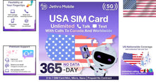 Load image into Gallery viewer, Unlimited Talk &amp; Text Phone Plan | Easy 12-Month Prepaid SIM by Jethro Mobile