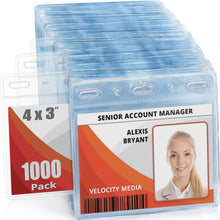 Load image into Gallery viewer, Effortless 4x3 Inch Clear Card Protectors - 1000 Count, Pre-Punched Convenience