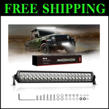 Load image into Gallery viewer, 20 Inch Dual Row LED Light Bar, IP68 Waterproof with Stainless Mounting Brackets