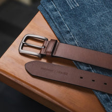 Load image into Gallery viewer, Handmade 1.5" Men's Top-Grain Leather Belt - Perfect Fit for Every Occasion