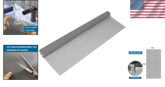 Adjustable 59x100in Fiberglass Screen Roll - DIY Replacement for Doors & Windows