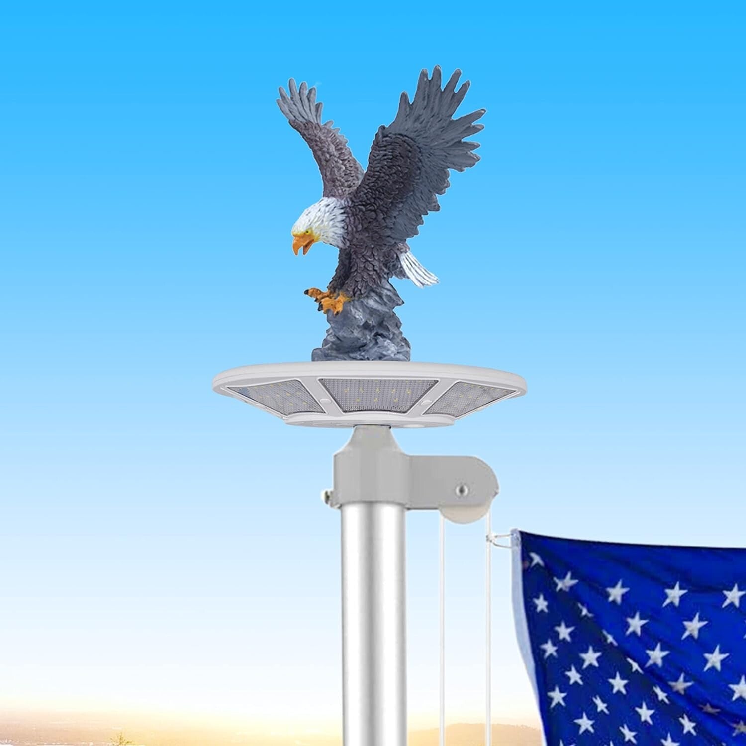 Lifelike Eagle Flagpole Finial - Weather-Resistant and Perfect for Indoor Decor