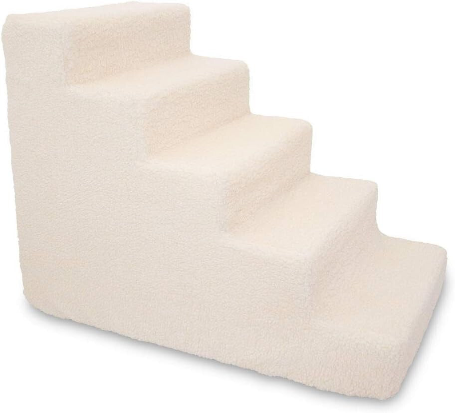5-Step Foam Dog Stairs - Non-Slip Pet Steps for Easy High Access, 22.5" Height