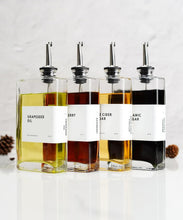 Load image into Gallery viewer, Versatile 4-Piece Kitchen Oil Dispenser Set with Drip-Free Spout, Silver Finish