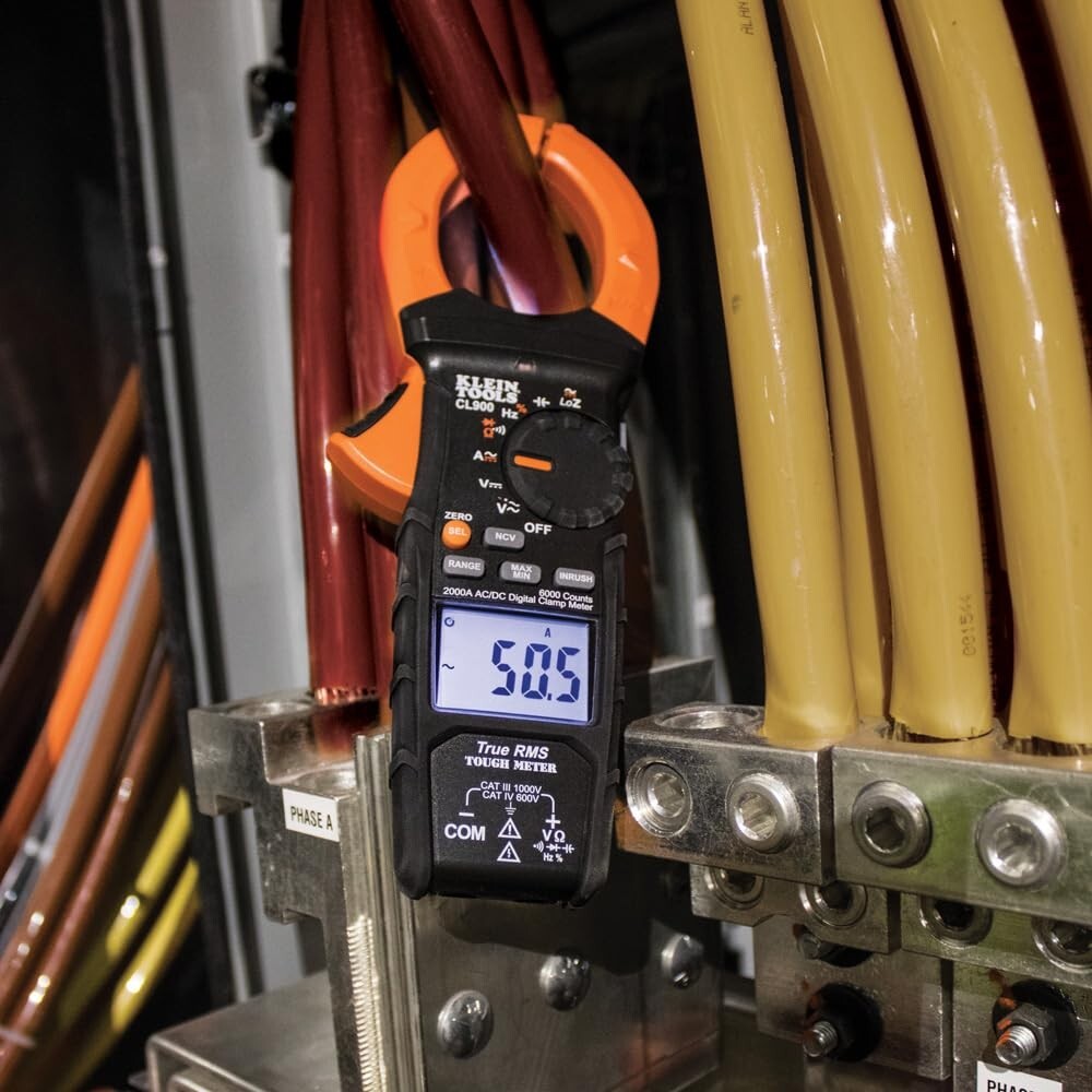 Versatile Digital Clamp Meter with True RMS and Auto-Ranging, 2000A Capacity