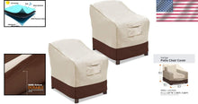 Load image into Gallery viewer, Small Waterproof Lounge Chair Covers - 600D Oxford Fabric in Beige &amp; Brown