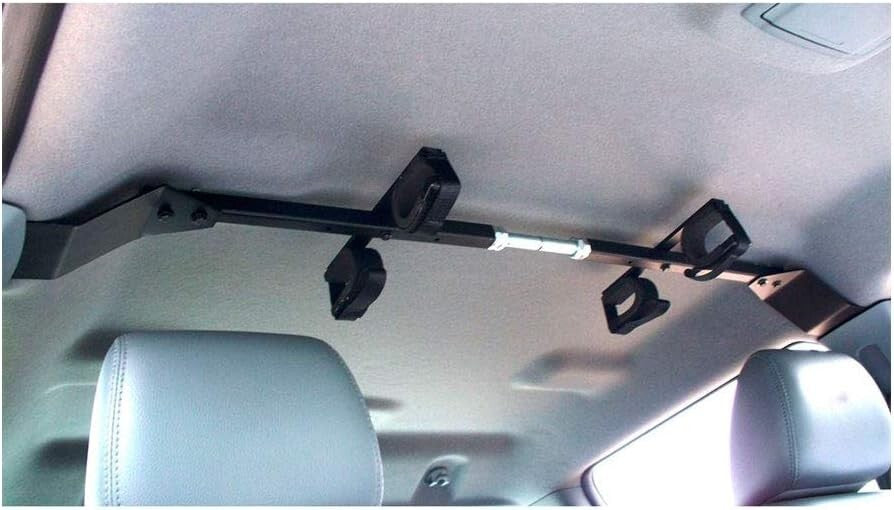 Expandable Overhead Gun Rack for Trucks - Holds 2 Firearms, No Drilling Required