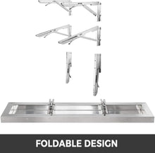 Load image into Gallery viewer, Space-Saving Stainless Steel Serving Shelf – 44 lbs Capacity, Indoor/Outdoor