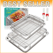 Load image into Gallery viewer, Versatile Non-Stick Oven Tray Set - Large &amp; Medium for Crispy, Healthy Meals