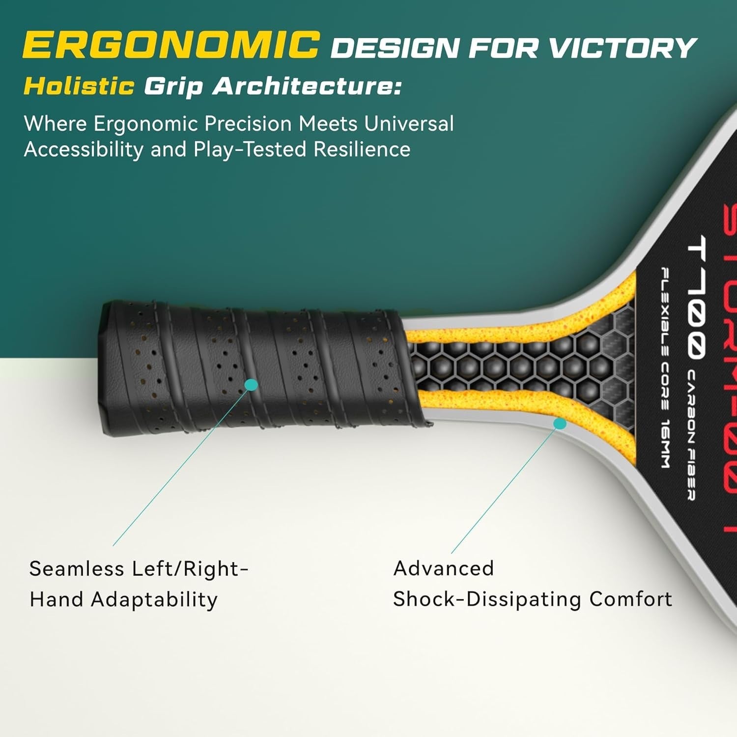 Advanced Pickleball Racket with T700 Carbon Fiber - Perfect for All Skill Levels