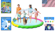 Load image into Gallery viewer, Colorful Splash Mat for Kids and Dogs - Non-Slip 97-Inch Water Party Fun