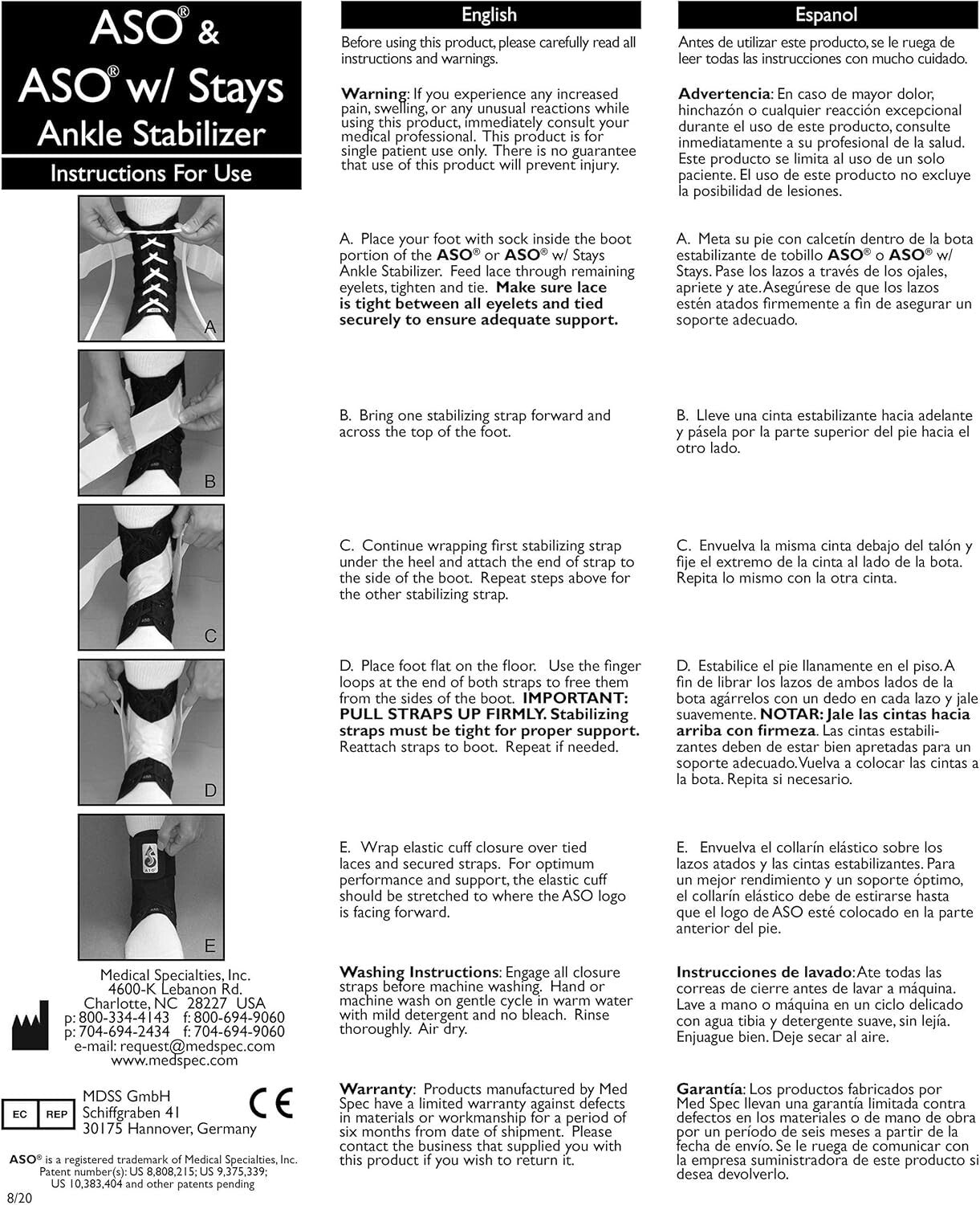 Bilateral Ankle Support Brace - Lightweight and Breathable Design for Active Use