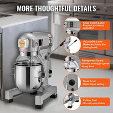 Load image into Gallery viewer, Professional 10Qt Mixer with 3 Adjustable Speeds - Ideal for Commercial Kitchens