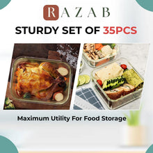 Load image into Gallery viewer, Versatile Airtight Glass Food Storage Containers - 35-Piece Leak-Proof Set