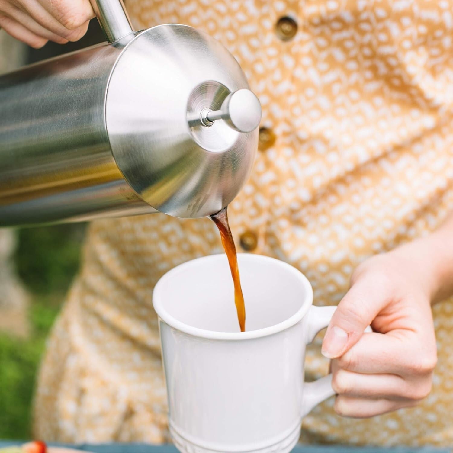 Elegant 36 oz French Press Coffee Maker with Zero Sediment Filtration System