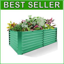 Load image into Gallery viewer, 8x4x2 ft Galvanized Raised Garden Bed Kit - Modern Oval Planter for Vegetables