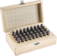 Load image into Gallery viewer, Professional Letter &amp; Number Stamp Punch Set – 36 Pieces for Multi-Surface Use