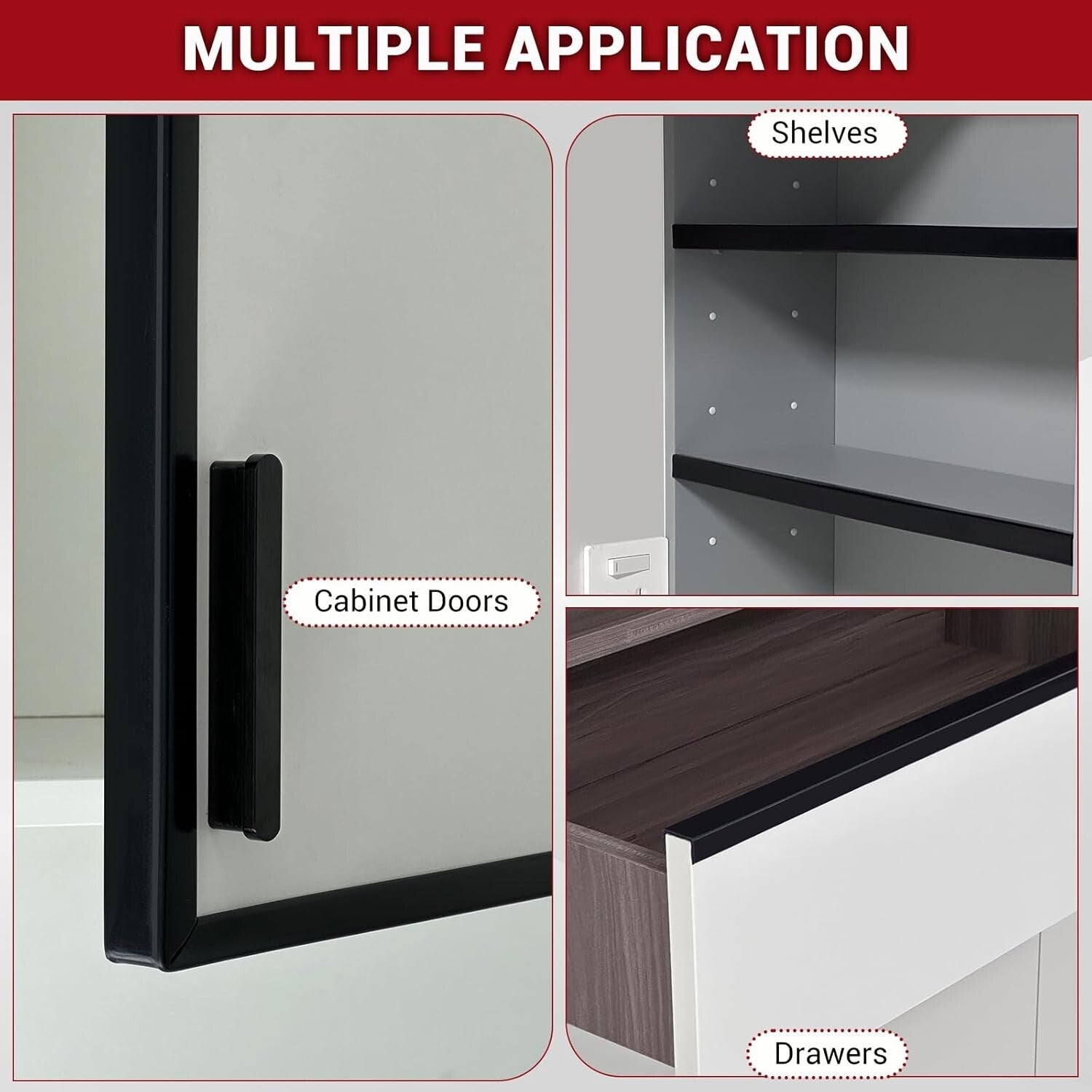 Durable Rubber U Channel Edge Protector - 20ft Black Trim for Tables & Cabinets