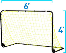 Load image into Gallery viewer, Competition-Grade 6' x 4' Soccer Goals - Lightweight &amp; Easy to Assemble
