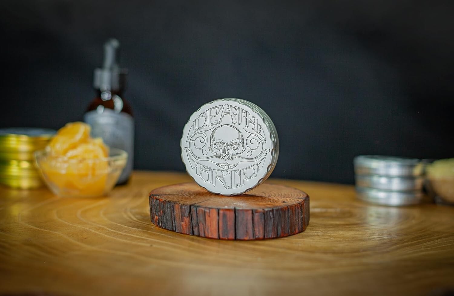 Sophisticated Platinum Mustache Wax Kit with Refillable Inserts & Grooming Tools