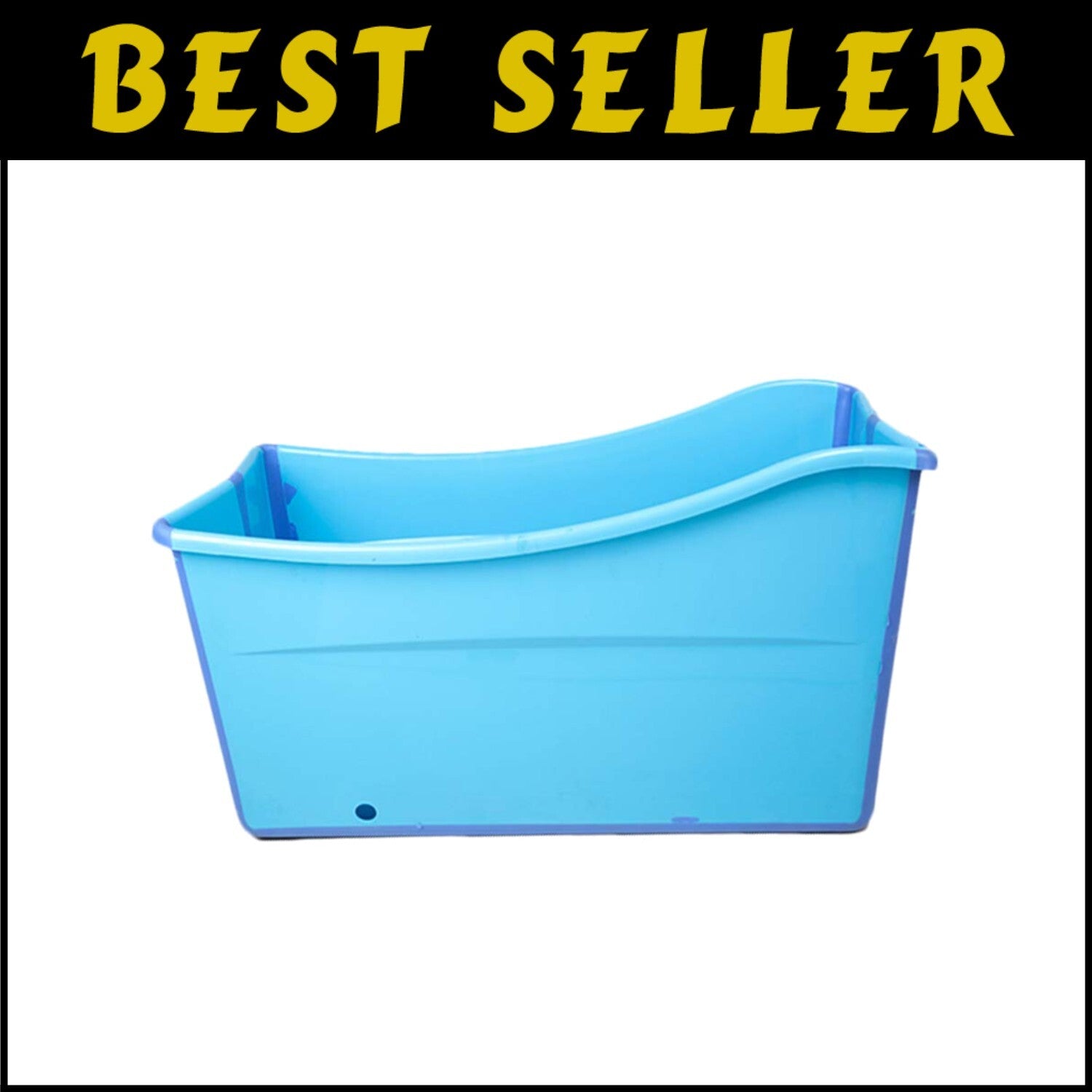 Blue Foldable Shower Tub for Toddlers & Petite Adults - Easy Storage Solutions
