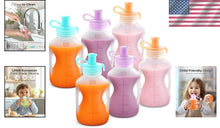 Load image into Gallery viewer, Mess-Free Baby Feeding with Reusable Silicone Food Pouches, Dishwasher Safe, 5oz