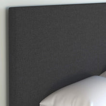 Load image into Gallery viewer, Milan Upholstered Platform Bed Frame - Adjustable Headboard in Black, Full Size