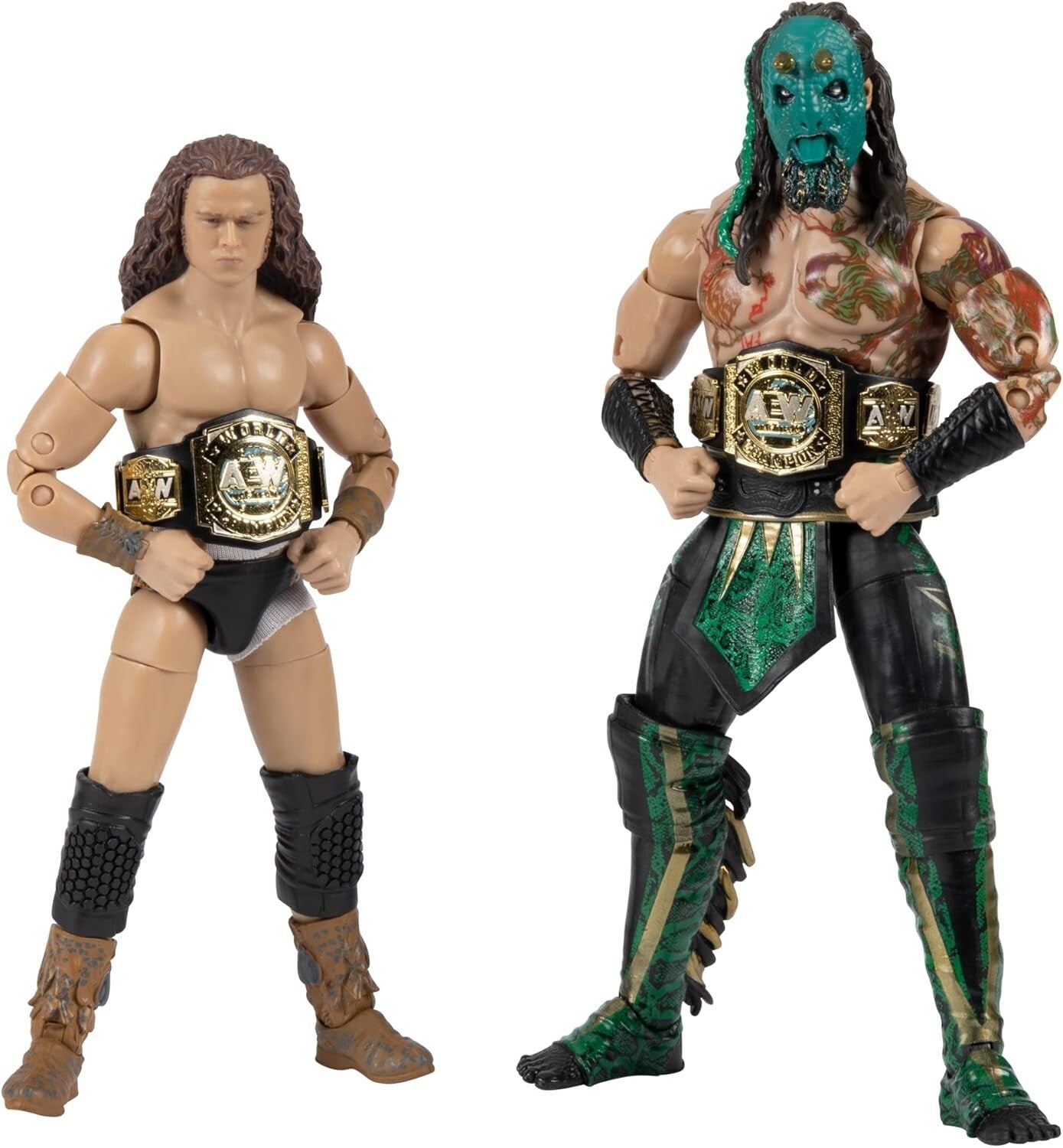Dynamic 2-Pack Action Figures: Luchasaurus & Jungle Boy - Perfect for Collectors