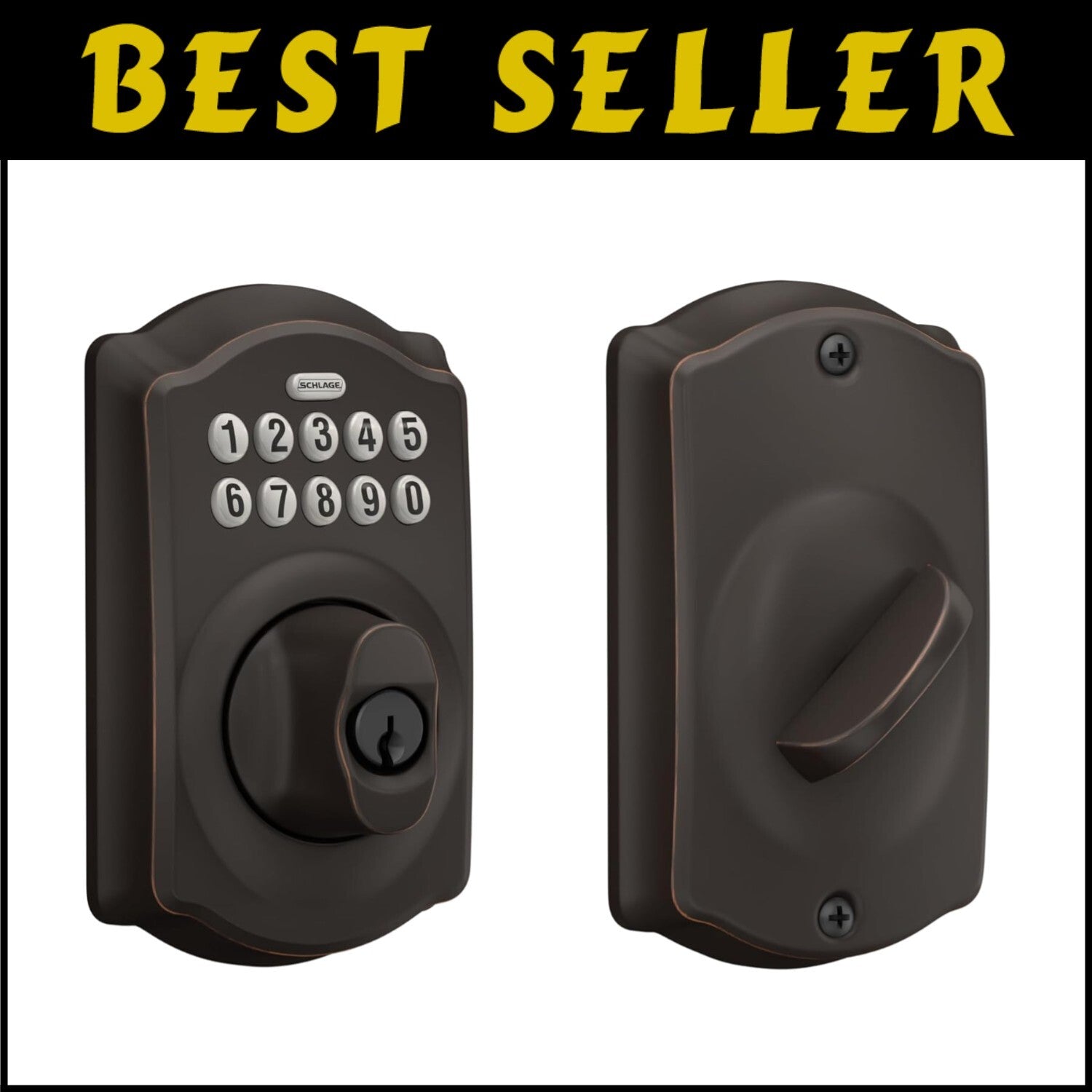 BE365 V CAM 716 Keypad Deadbolt - Illumination & Low Battery Indicator Included