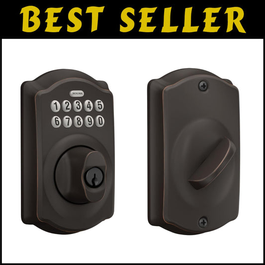 BE365 V CAM 716 Keypad Deadbolt - Illumination & Low Battery Indicator Included