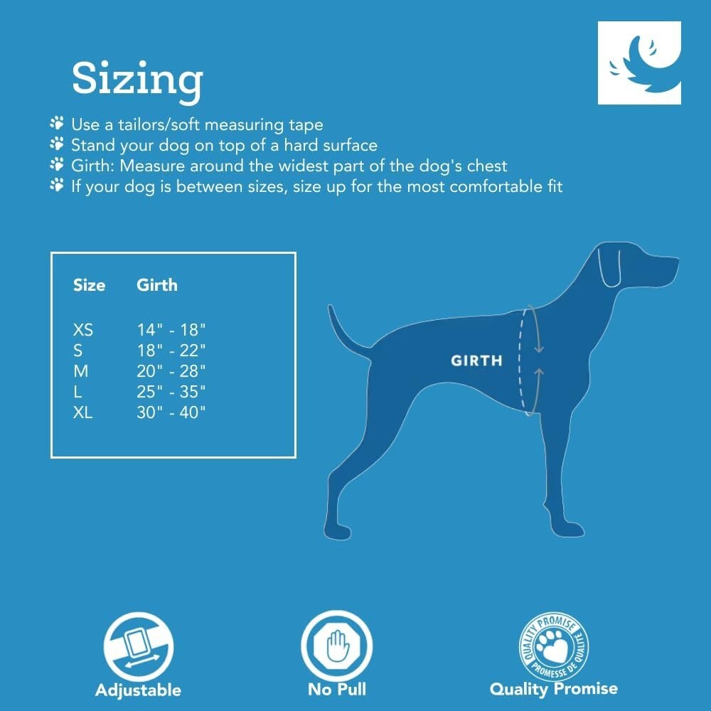 Adjustable Medium Dog Harness - No Pull Design with Reflective Safety Accents